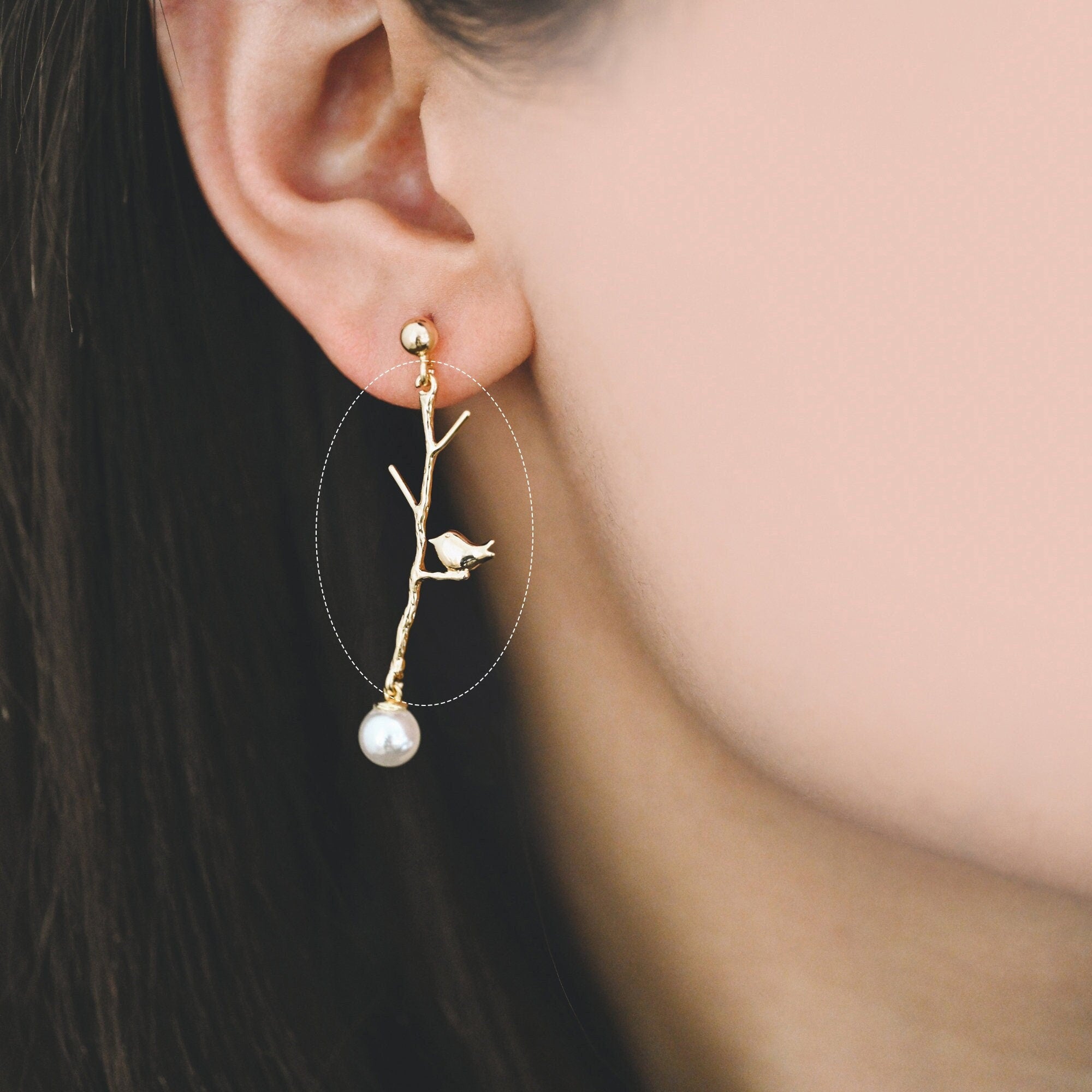 10pcs Gold/ Silver Tone Bird on Tree Pendants 33x12mm, Gold/ Rhodium plated Brass Branch Connectors, Leaf Charms with Two Loops (GB-3622-C)